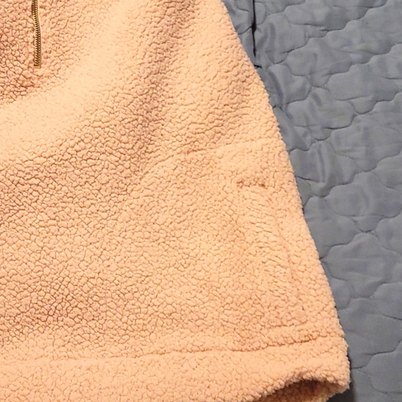 Pink Sherpa Half Zip Sweater - Picture 3 of 4